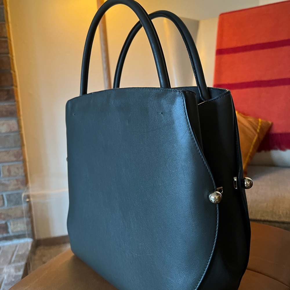 Charcoal Dior Medium Tote with Arched Handles - Picture 2 of 6